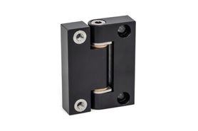 Zawias precyzyjny 40 x 50 mm, skrzydła B-A (wewn./zewn.) | śruby M5 | aluminium czarne - ELESA+GANTER GN 7580-ALS-40-50-B-A