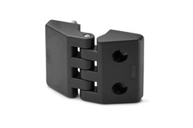 Zawias do drzwi z uszczelką 48,5 x 70 mm | trzpienie gwintowane i otwory pod śruby | czarny - ELESA+GANTER CFE.48 p-M5x17-CH-5