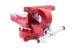 Imadło ślusarskie | szczęki ząbkowane 200 mm | z podstawą obrotową 360° - FORWARD FSV08