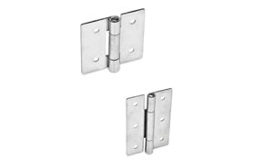 Zawias 80 x 80 mm | z otworami przelotowymi | stal nierdzewna AISI 316 - ELESA+GANTER GN 136-A4-80-80-B