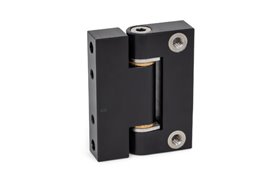 Zawias precyzyjny 55 x 70 mm, skrzydła C-B (wewn./zewn.) | śruby M6 | aluminium czarne - ELESA+GANTER GN 7580-ALS-55-70-C-B