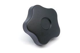 Pokrętło zaciskowe z technopolimeru VCT.63 AZ-M12-C9, wtopka ze stali ocynkowanej - ELESA+GANTER