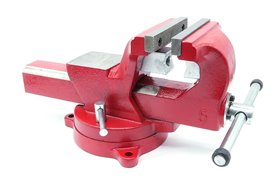 Imadło ślusarskie | szczęki ząbkowane 125 mm | z podstawą obrotową 360° - FORWARD FSV05