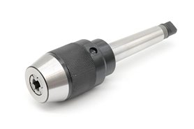 Uchwyt wiertarski bezkluczykowy samozaciskowy 0,5 - 10MM | zintegrowany z trzpieniem | gwint | płetwa wkręcana w zestawie - Morse MK2 - DARMET