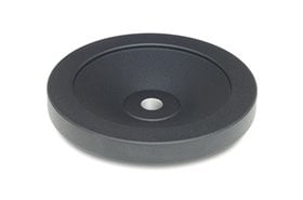 Koło ręczne pełne z aluminium | bez rękojeści obrotowej | bez rowka wpustowego GN 323-B - ELESA+GANTER