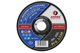 Tarcza wypukła do cięcia PRO-LINE | wersja STANDARD | typ 42 | 125 x 2,5 x 22,2 mm | 95A30RBF - ANDRE 020102