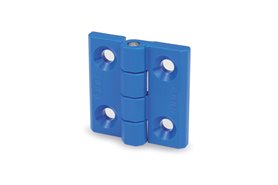 Zawias 40 x 40 mm | otwory pod śruby stożkowe M5 | niebieski wykrywalny wizualnie - ELESA+GANTER CFM.40-SH-5-VD