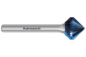 Pilnik obrotowy KSK + KSK | COMBI + FORM | z powłoką BLUE-TEC | frez kombinowany | 16 x 15 mm | chwyt 6 mm | długość 60 mm - KARNASCH 116063100