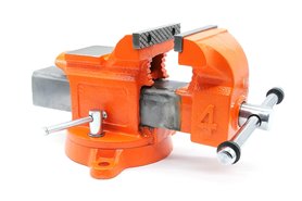 Imadło ślusarskie | szczęki ząbkowane 100 mm | z podstawą obrotową 360° - FORWARD 30404