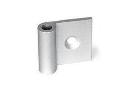 Skrzydło zawiasu aluminiowe 400 x 43 mm | zewnętrzne płaskie, otwory stożkowe - GANTER GN 2291-43-400-AF-C-EL