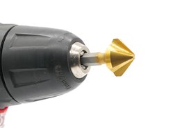 Zestaw pogłębiaczy 90° HSS-XE+TiN, asymetryczne ostrza, długie, uchwyt 1/4" udarowy, DIN 335 - 6,3 - 20,5mm - 403095020 | KARNASCH