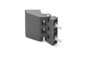 Zawias z technopolimeru do wąskich ram 40,5 x 34 mm | wtopki M4 + trzpienie M4 | czarny - ELESA+GANTER CFD.40 B-M4-p-M4x18