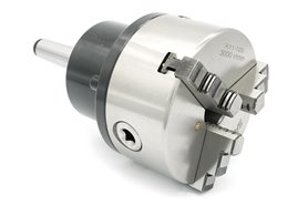 Uchwyt tokarski samocentrujący, żeliwny, 3 - szczękowy | 125 mm | chwyt Morse MK3 łożyskowany (DM-MW3-D125)