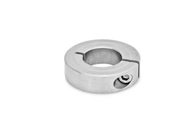 Pierścień osadczy rozcięty na wałek 6 mm, stal toczona, śruba z łbem walcowym DIN 912-A4 - ELESA + GANTER GN 706.2-20-B6-A4