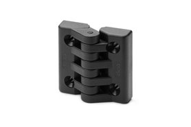 Zawias 39,5 x 38,5 mm | otwory pod śruby z łbem stożkowym M4 | czarny - ELESA+GANTER CFAX.40 SH-4