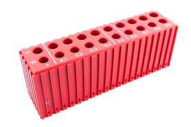 Stojak na wiertła 10 - 11,9 mm | 20 otworów | kolor czerwony (2026)