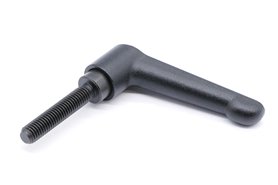 Rękojeść nastawna dźwignia z trzpieniem gwintowanym GN 300-63-M8-40-SW, kolor czarna - ELESA+GANTER