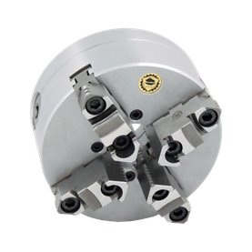 Uchwyt tokarski samocentrujący spiralny, stalowy, 4 - szczękowy: 125 MM (DIN 6350) - BISON BIAL (3705-125)