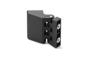 Zawias z technopolimeru do wąskich ram 40,5 x 34 mm | wtopki gwintowane M4 | czarny - ELESA+GANTER CFD.40 B-M4