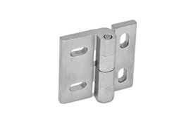 Zawias 68 x 65 mm, regulacja pionowa i pozioma, 4 otwory pod śruby M8, stal nierdzewna | ELESA+GANTER GN 235-NI-68-65-HB-GS