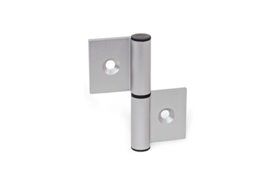 Zawias demontowalny aluminiowy | płaski, typ A (skrzydła zewnętrzne) | 162 x 72 mm | otwory pod śruby stożkowe - GANTER GN 2294-72-162-A-C-EL