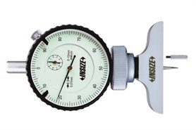 Głębokościomierz zegarowy 0-10 mm, igłowy, rozdzielczość 0,01 mm, dwie końcówki pomiarowe - INSIZE 2341-101A