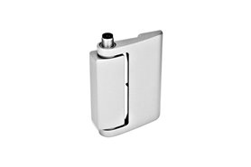 Zawias z wyłącznikiem bezpieczeństwa 49 x 101 mm, styki 1NO+2NC | 7 otworów M5 | wtyczka M12 u góry | srebrny - ELESA+GANTER GN 139.1-49-101-A