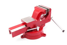 Imadło ślusarskie | szczęki ząbkowane 100 mm | z podstawą obrotową 360° - FORWARD FSV04