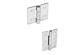 Zawias 80 x 120 mm | z otworami pod śruby z łbem stożkowym | stal nierdzewna AISI 316 - ELESA+GANTER GN 136-A4-80-120-C