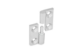 Zawias lewy, stal nierdzewna 60 x 60 mm | Pod śruby stożkowe M8 | ELESA+GANTER GN 337-NI-60-60-A-2-GS