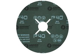 Krążek ścierny fibrowy do dysków szlifierskich PRO LINE | 125 x 22 mm | granulacja 40 - ANDRE 881005