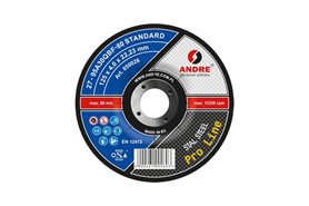 Tarcza wypukła do szlifowania PRO-LINE | wersja STANDARD | typ 27 | 125 x 4 x 22,2 mm | 95A30QBF - ANDRE 050026