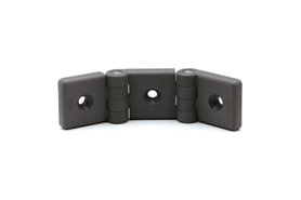 Podwójny zawias do profili aluminiowych 60/40 mm, 36 x 139 mm | otwory pod śruby stożkowe M6 | czarny - ELESA+GANTER CFI.60-40/40 SH-6