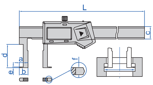 suwmiarka elektroniczna insize 1120 - wymiary