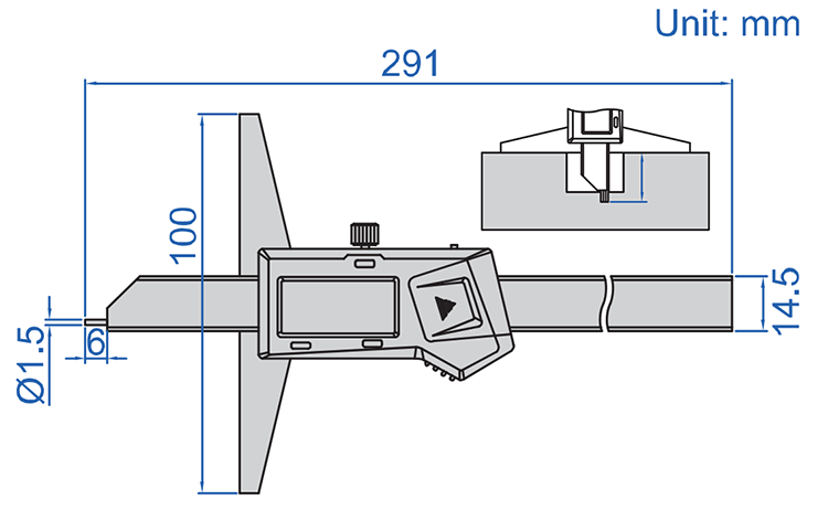 Głębokościomierz insize 1143