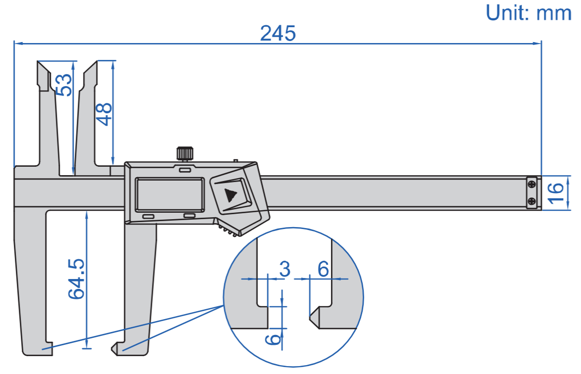suwmiarka elektroniczna insize 1167 wymiary