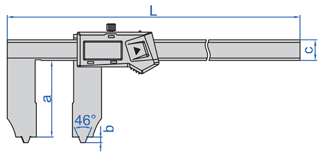 suwmiarka elektroniczna insize 1179 A - wymiary