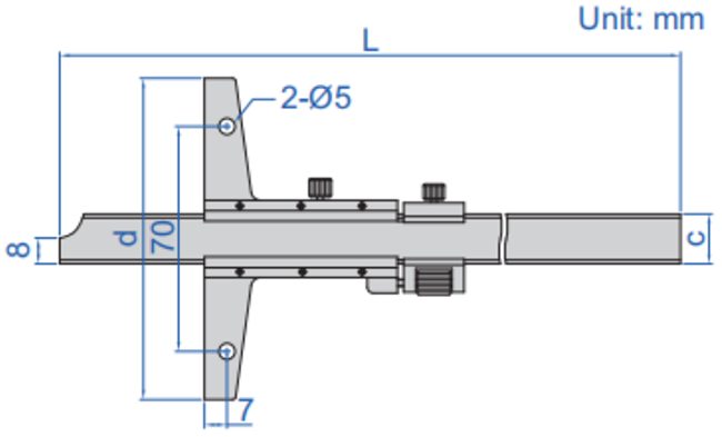 Głębokościomierz insize 1249
