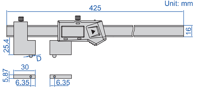 suwmiarka elektroniczna insize 1528 - wymiary