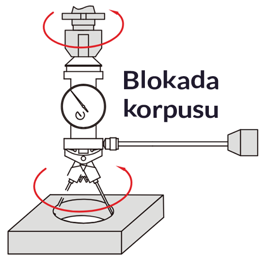 Czujnik zegarowy centrownik INSIZE montaz