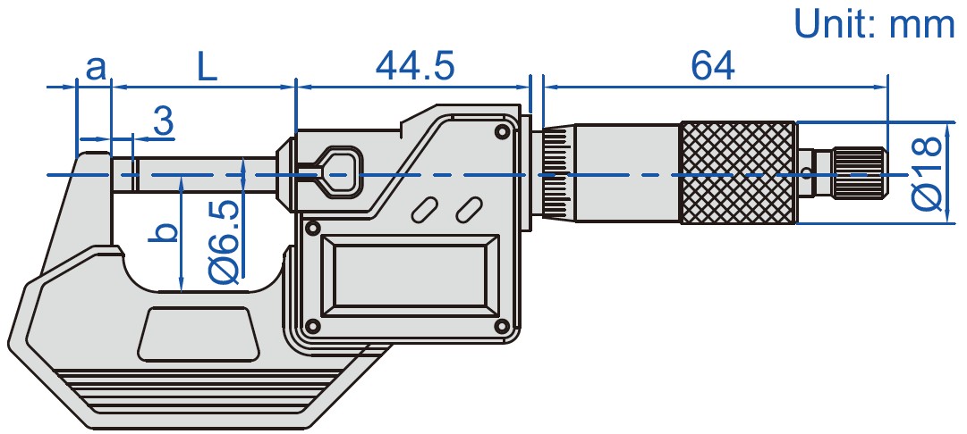 mikrometr elektroniczny rysunek techniczny