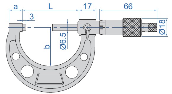 rysunek techniczny - mikrometr 3203-100A