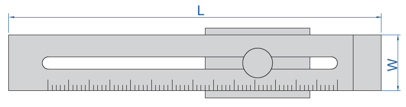 przymiar kreskowy rysunek techniczny