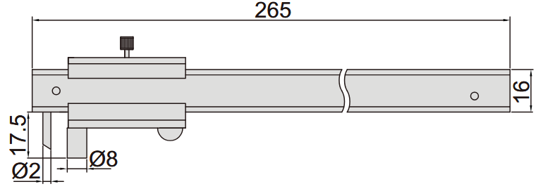 legenda - wymiar czujnika