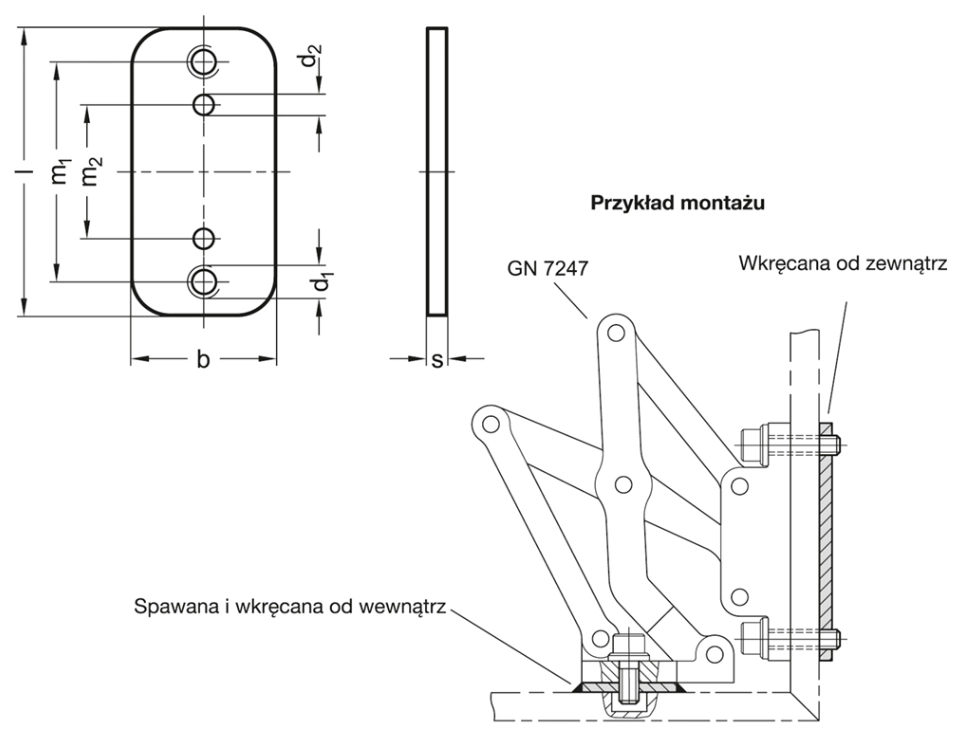Rysunek wymiarowy GN 7247.4