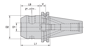 oprawka zaciskowa do narzędzi z cylindrycznym chwytem ze ścięciem typu whistle notch 14mm