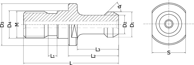 Końcówka ściągająca (grzybek) przelotowa do MAS 403-BT.30-A 43MM - APX (9883)