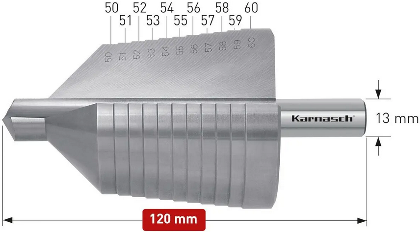 Wiertło stożkowe stopniowe - KARNASCH (213024)