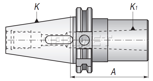 tuleja redukcyjna DIN69871 - Morse z płetwą (APX-1681)