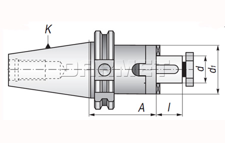 Trzpień frezarski uniwersalny DIN69871 (APX-7301)